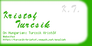 kristof turcsik business card